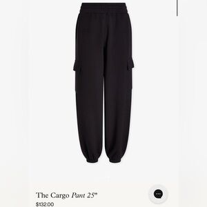 Varley 25” cargo pant, signature soft material. Color: black. Size: XS